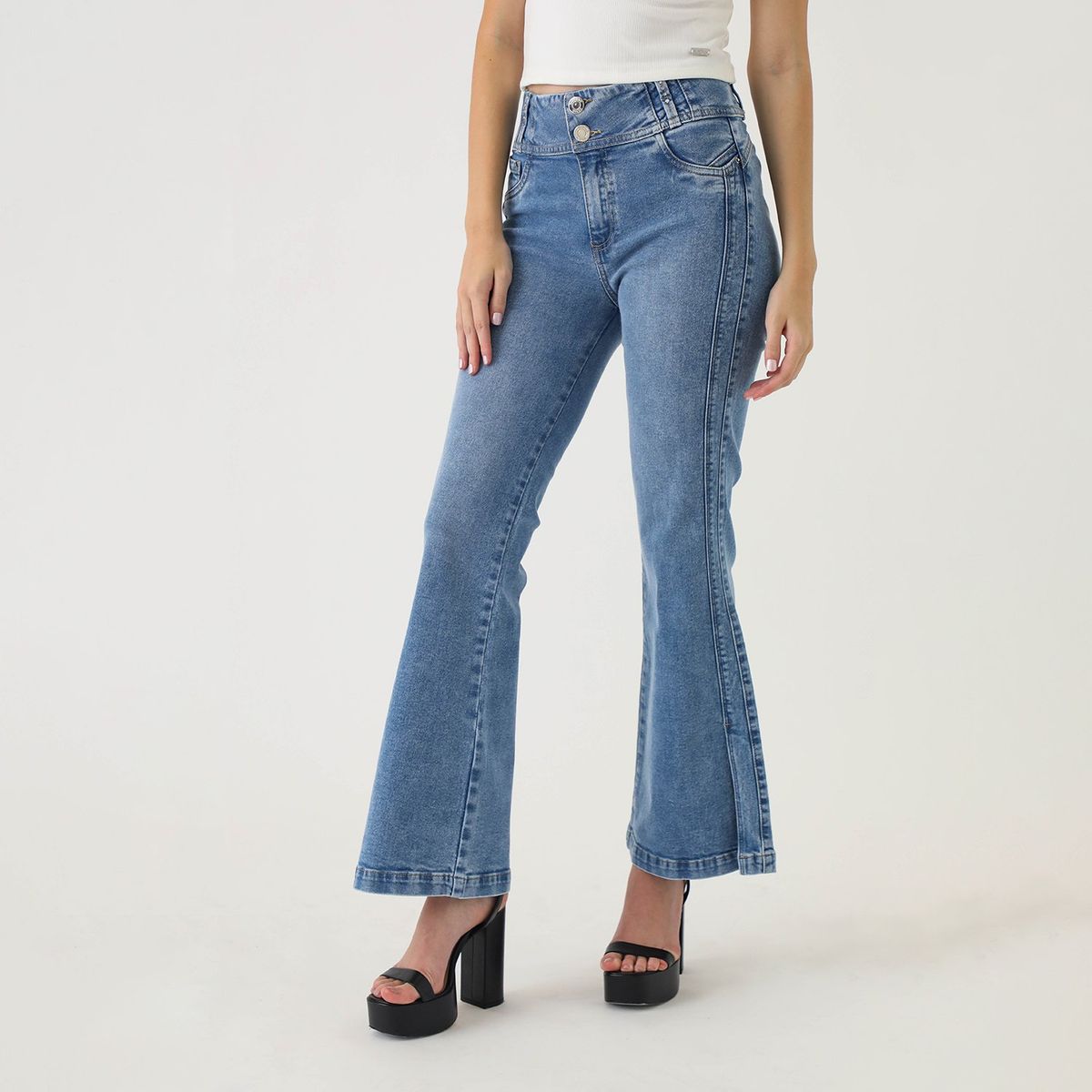 MOSSIMO - Jean Flare Algodón Mujer Mossimo
