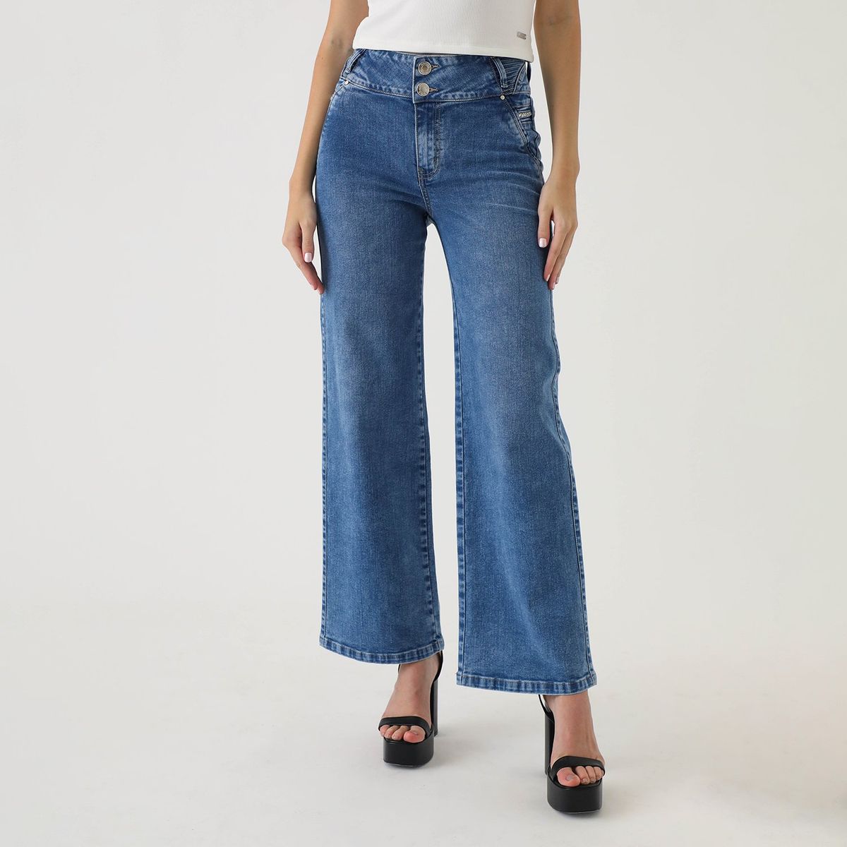 MOSSIMO - Jean Wide Algodón Mujer Mossimo