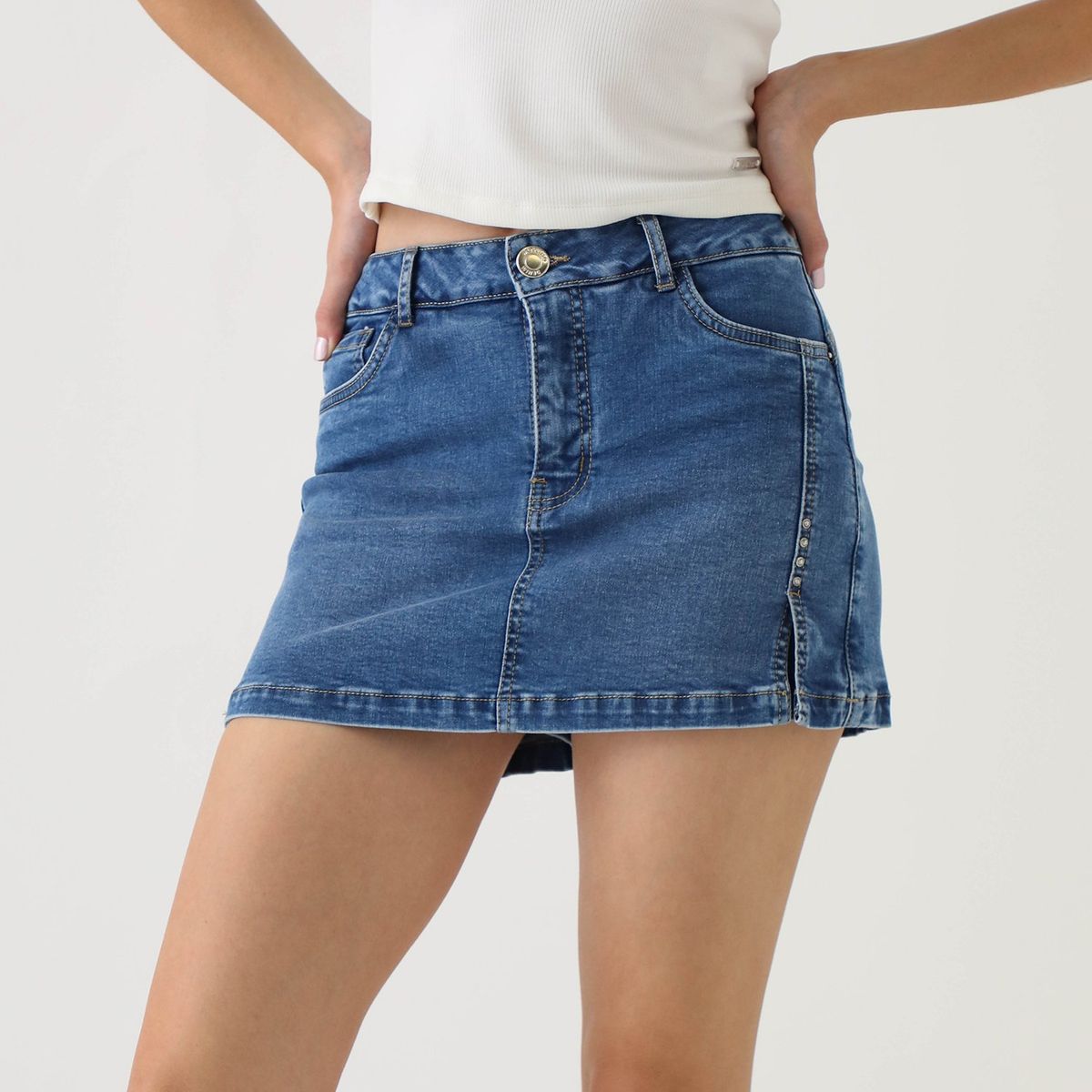 MOSSIMO - Falda Corta Algodón Mujer Mossimo