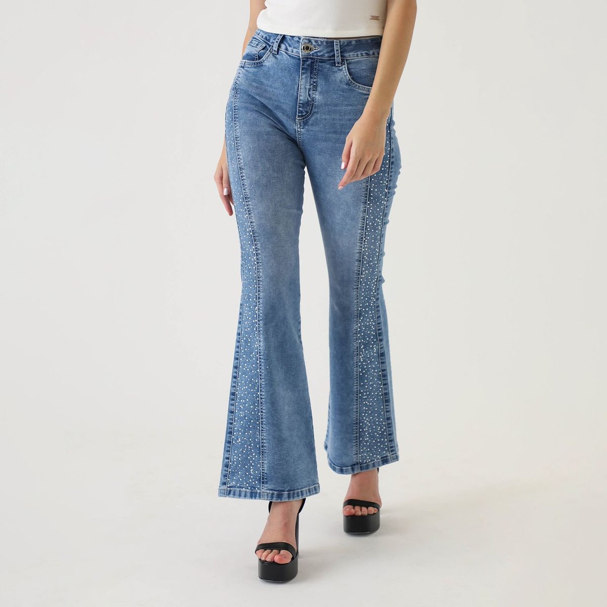 MOSSIMO - Jean Flare Algodón Mujer Mossimo