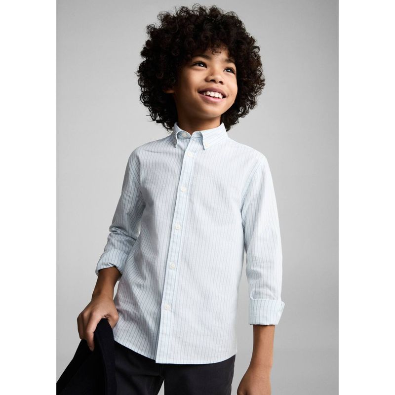 MANGO KIDS - Camisa Niño Manga Larga Algodón Mango Kids