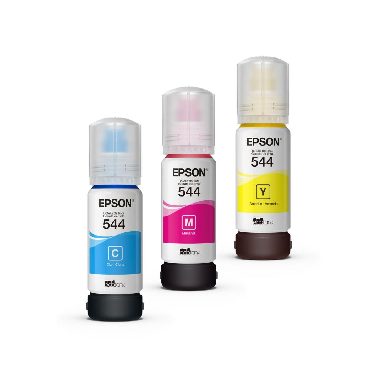 EPSON - Pack De 3 Botellas De Tinta Epson T544 Cyan/magenta/amarillo