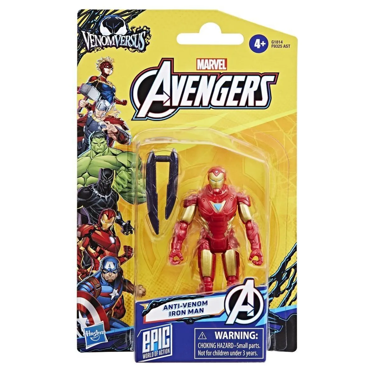 MARVEL - Figura De Acción Marvel Avengers Epic World Of Action Venomversus Anti-venom Iron Man  .