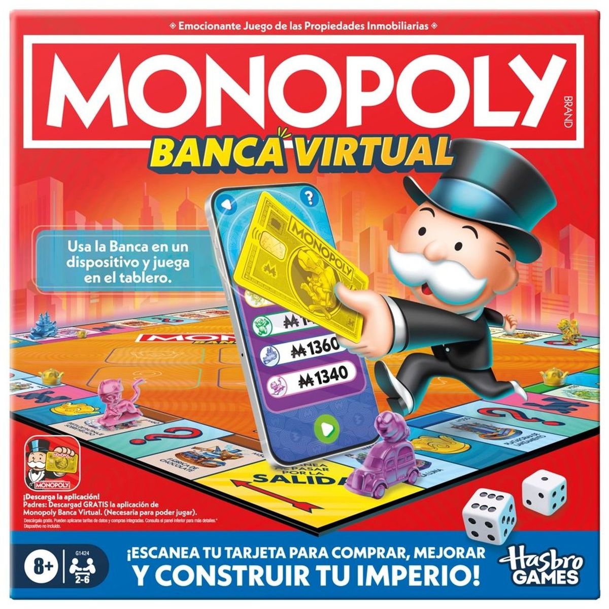 MONOPOLY - Juego de Mesa Monopoly Banco Virtual Hasbro