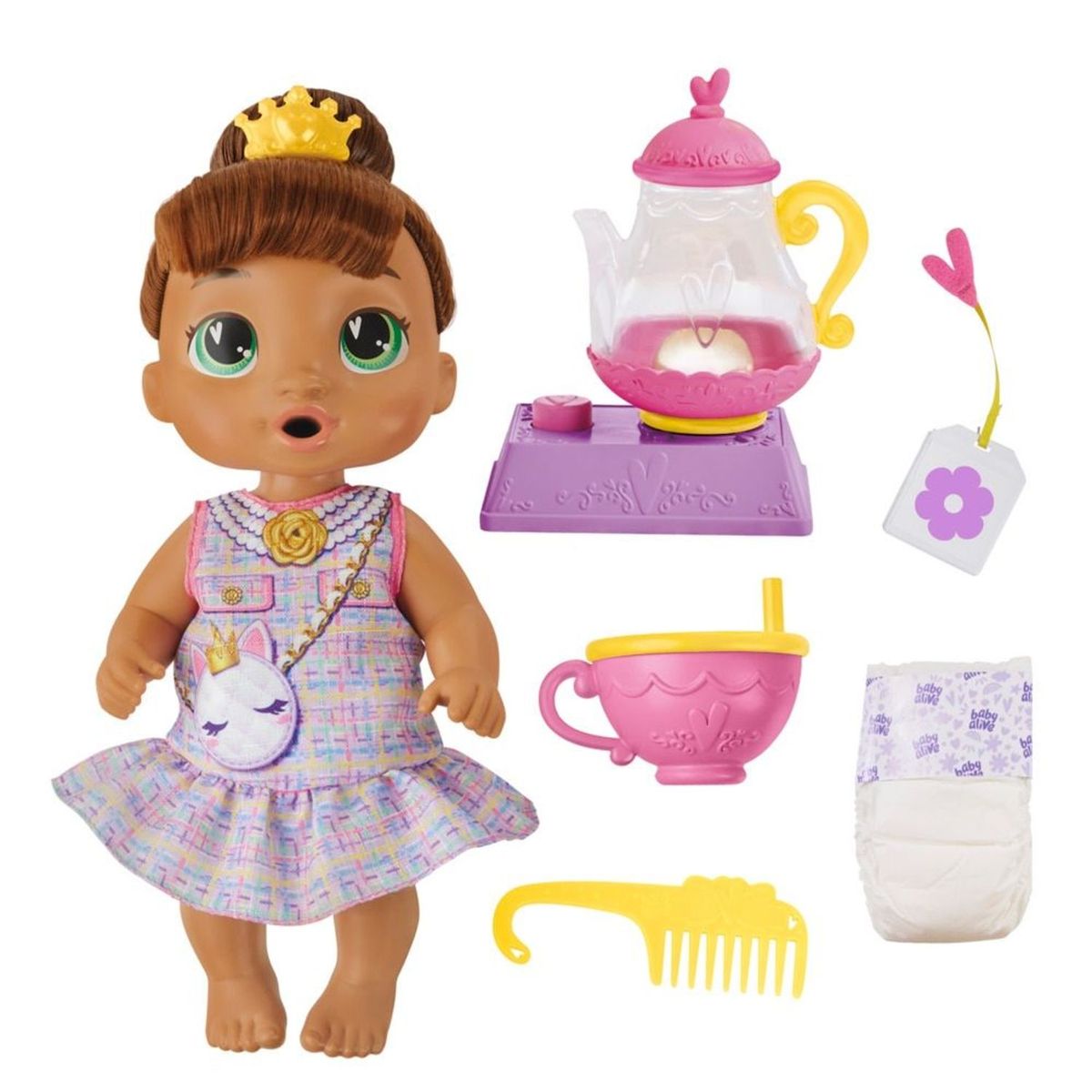 BABY ALIVE - Muñeca Baby Alive Fiesta De Té Burbujeante Sophia Sparkle  .