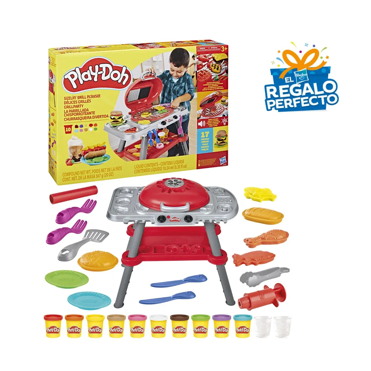 PLAY DOH - Set De Masa Moldeable Play-doh La Parrillada Chisporroteante  