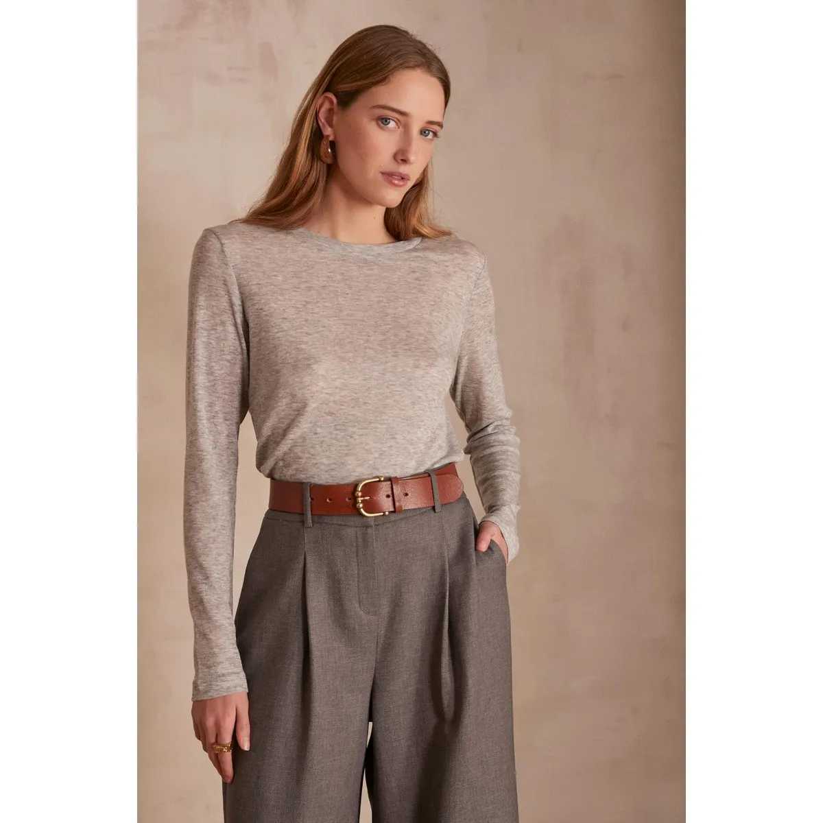 MAISON 123 - Polo Manga Larga Casual Mujer Maison 123