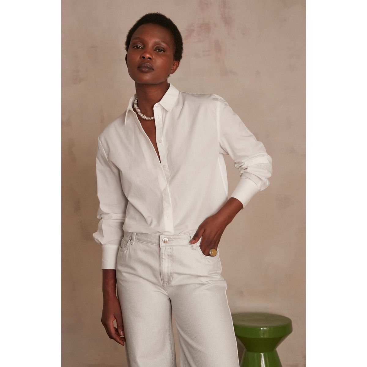 MAISON 123 - Camisa Manga Larga 100% Algodón Mujer Maison 123