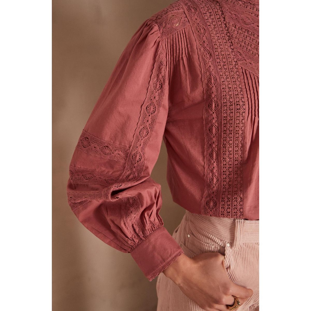 MAISON 123 - Blusa Manga Larga 100% Algodón Mujer Maison 123