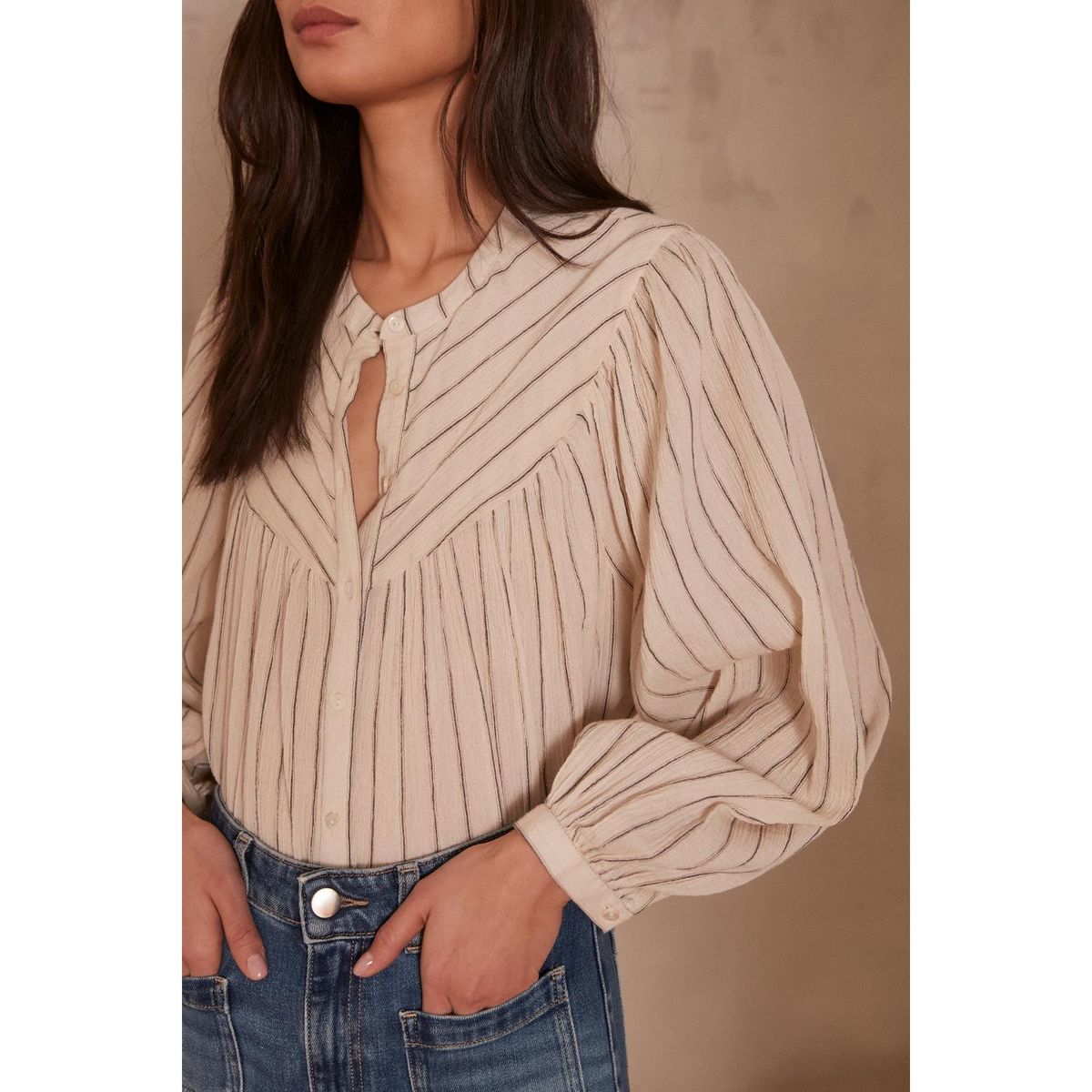 MAISON 123 - Camisa Manga Larga 100% Algodón Mujer Maison 123