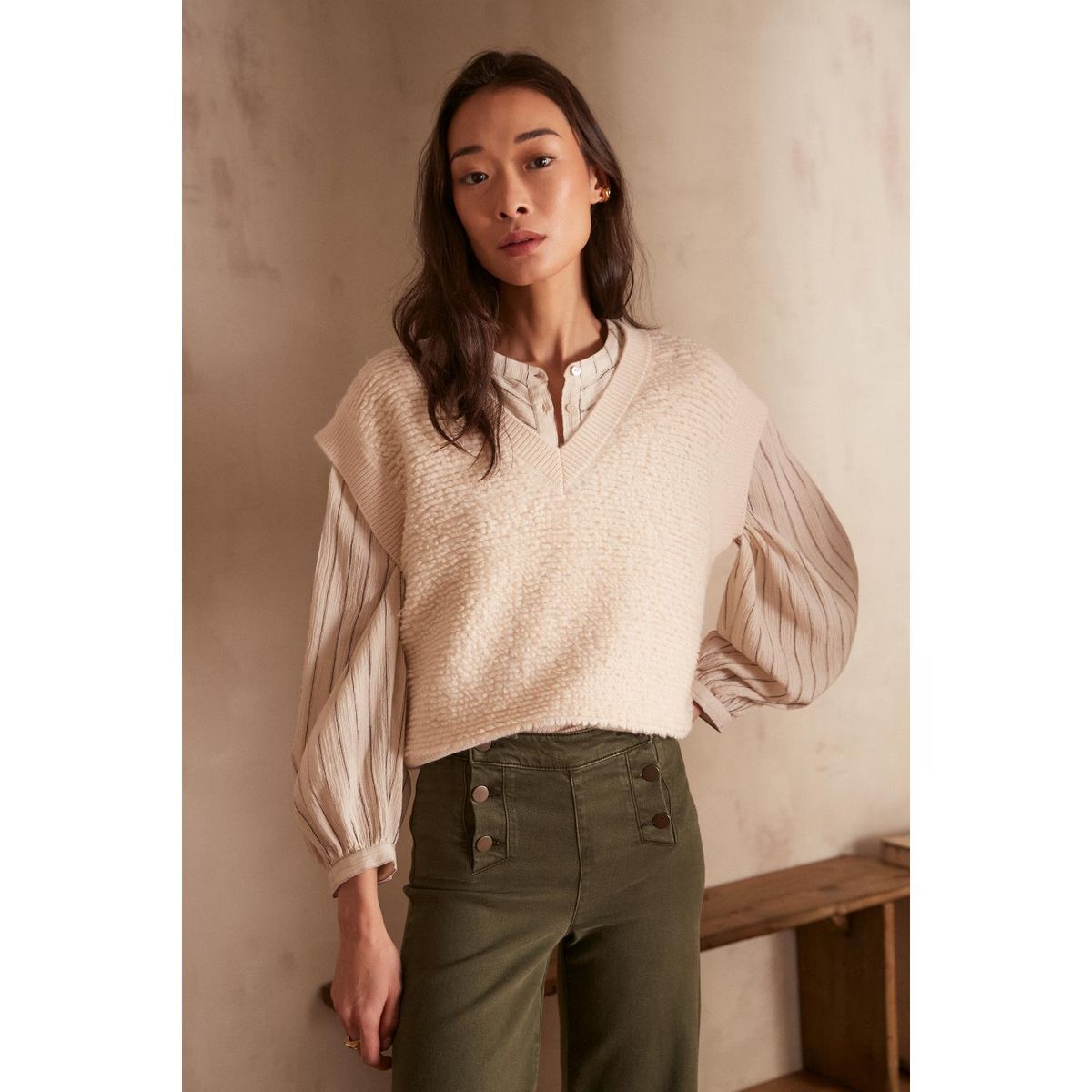 MAISON 123 - Chaleco Casual Mujer Maison 123