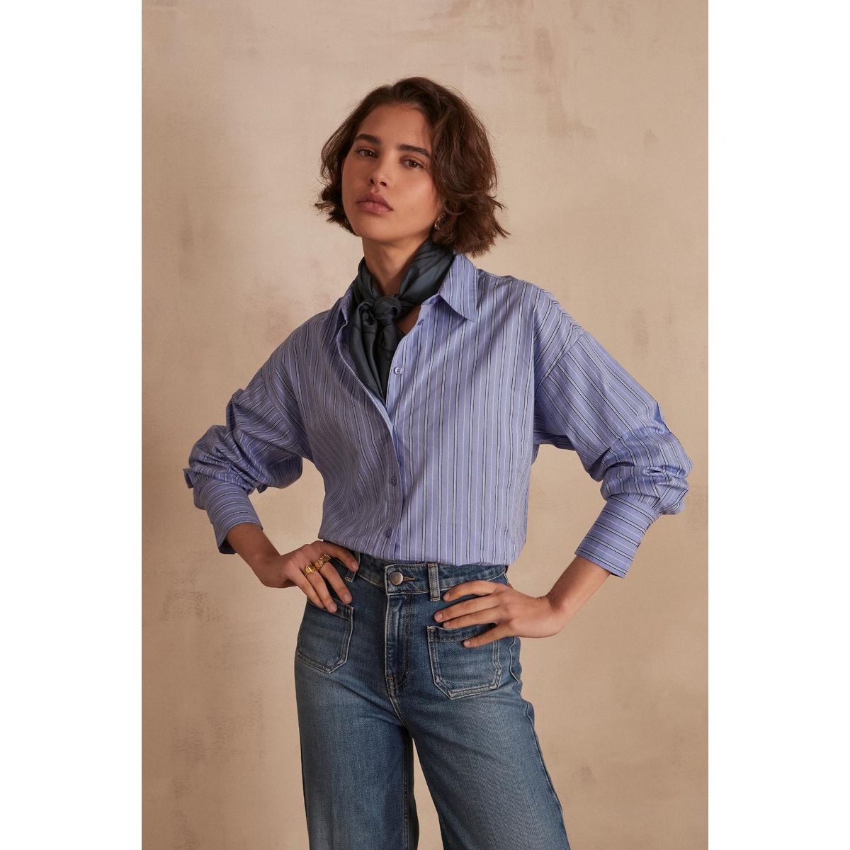 MAISON 123 - Blusa Manga Larga 100% Algodón Mujer Maison 123