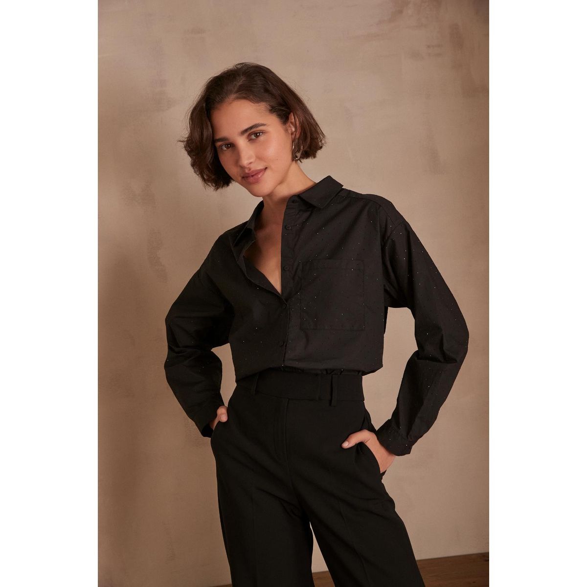 MAISON 123 - Blusa Manga Larga 100% Algodón Mujer Maison 123