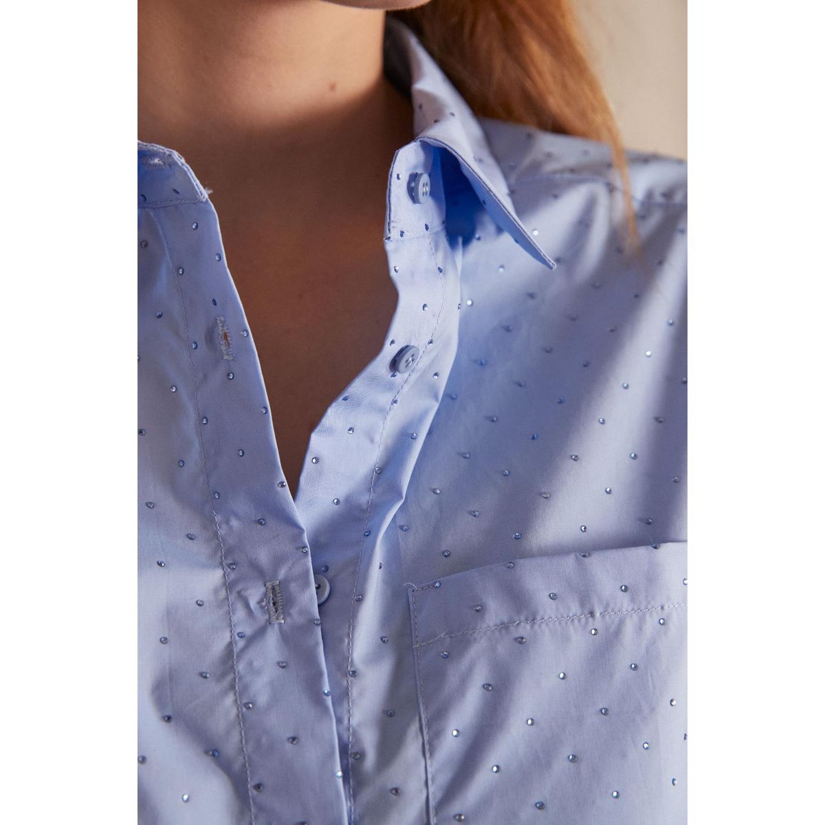 MAISON 123 - Blusa Manga Larga 100% Algodón Mujer Maison 123