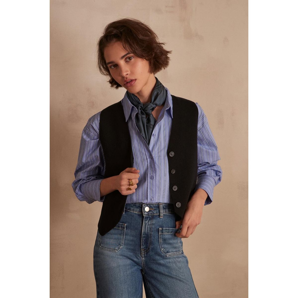 MAISON 123 - Chaleco Algodón Casual Mujer Maison 123