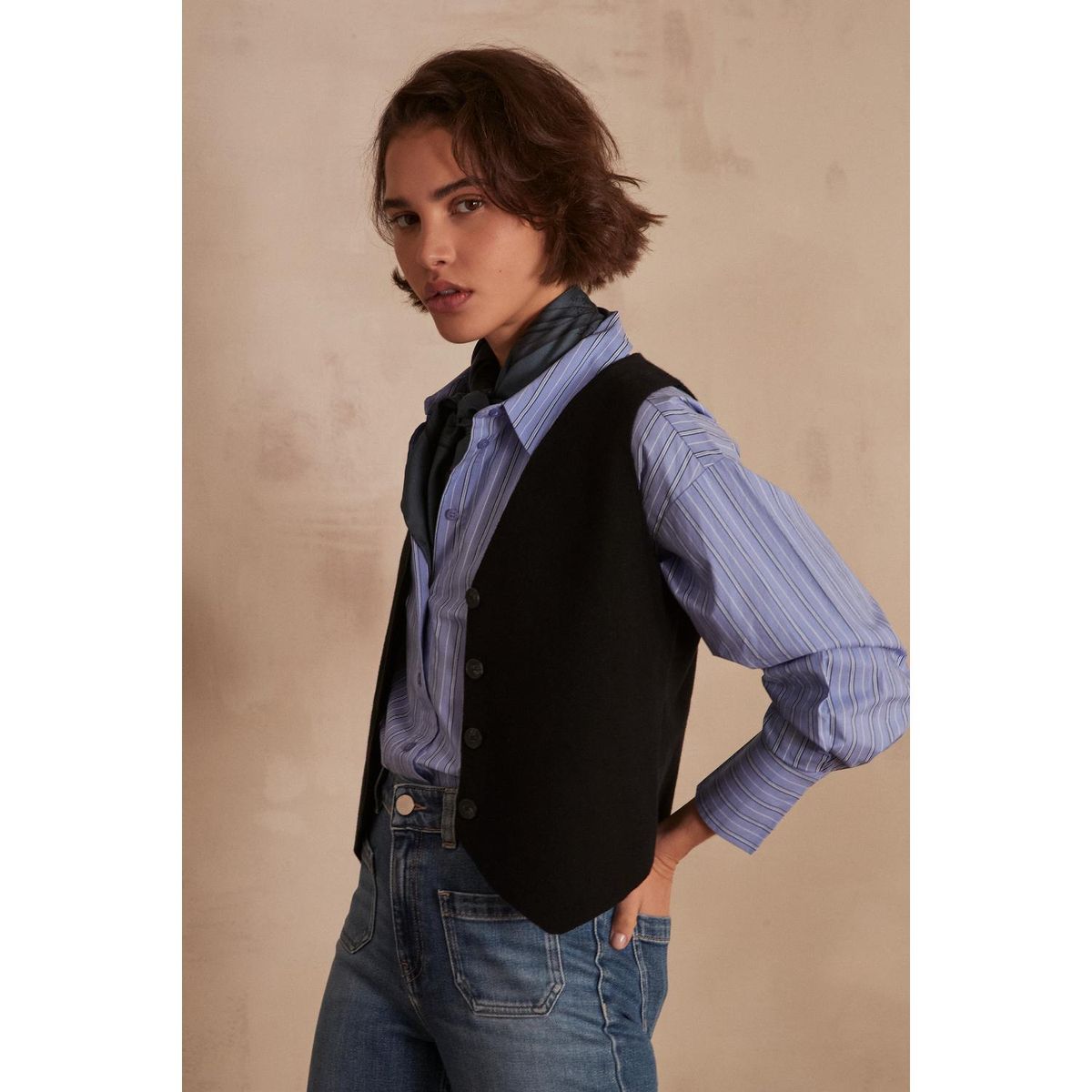 MAISON 123 - Chaleco Algodón Casual Mujer Maison 123