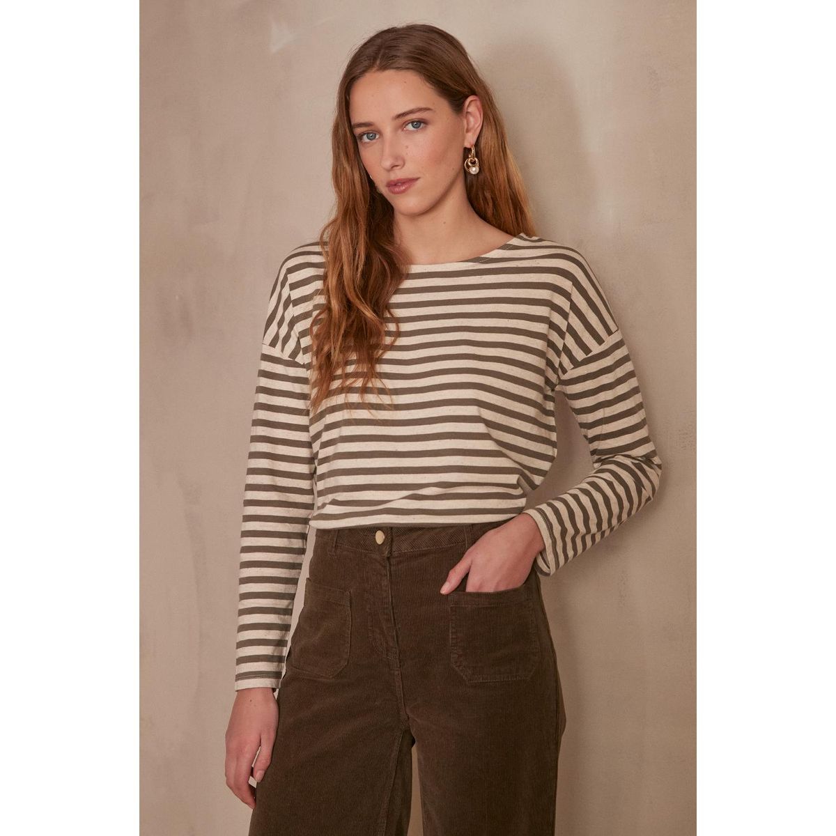 MAISON 123 - Polo Manga Larga 100% Algodón Mujer Maison 123