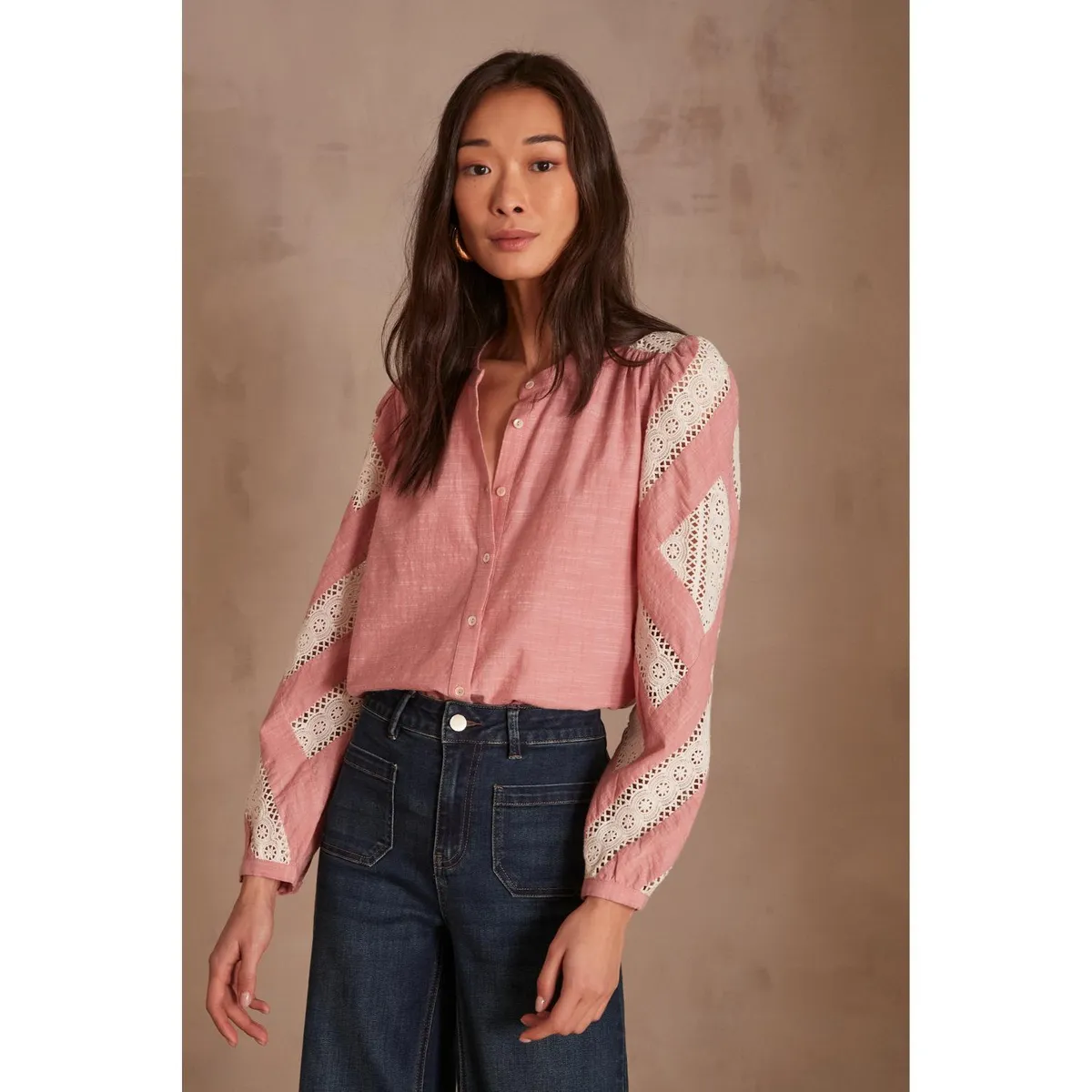 MAISON 123 - Blusa Manga Larga 100% Algodón Mujer Maison 123