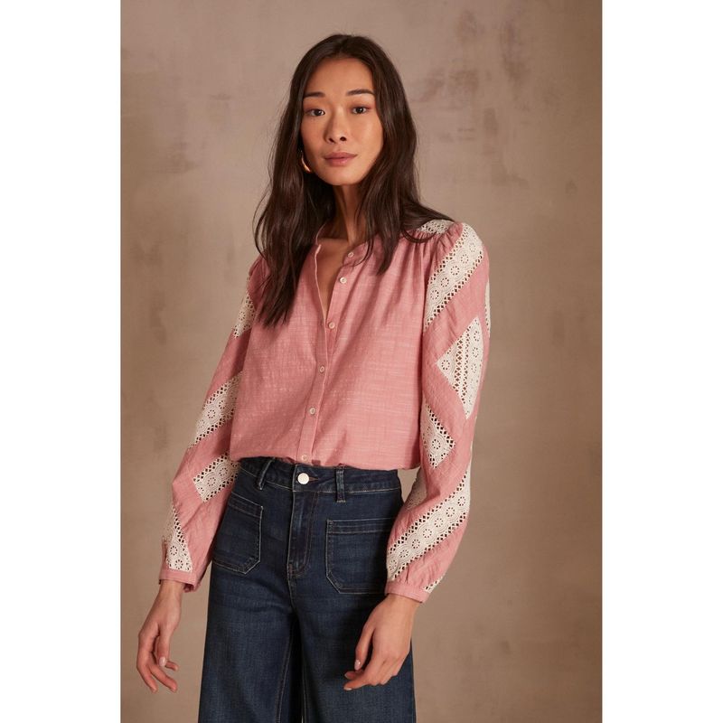 MAISON 123 - Blusa Manga Larga 100% Algodón Mujer Maison 123