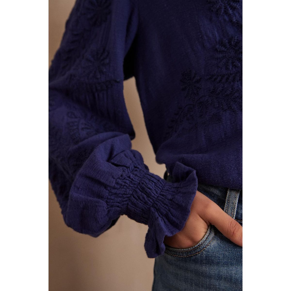 MAISON 123 - Blusa Manga Larga 100% Algodón Mujer Maison 123