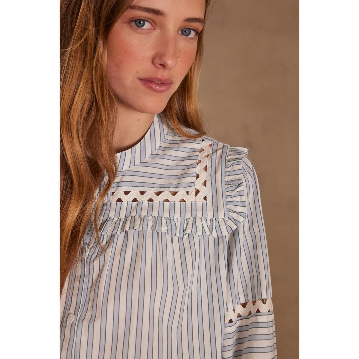 MAISON 123 - Blusa Manga Larga 100% Algodón Mujer Maison 123