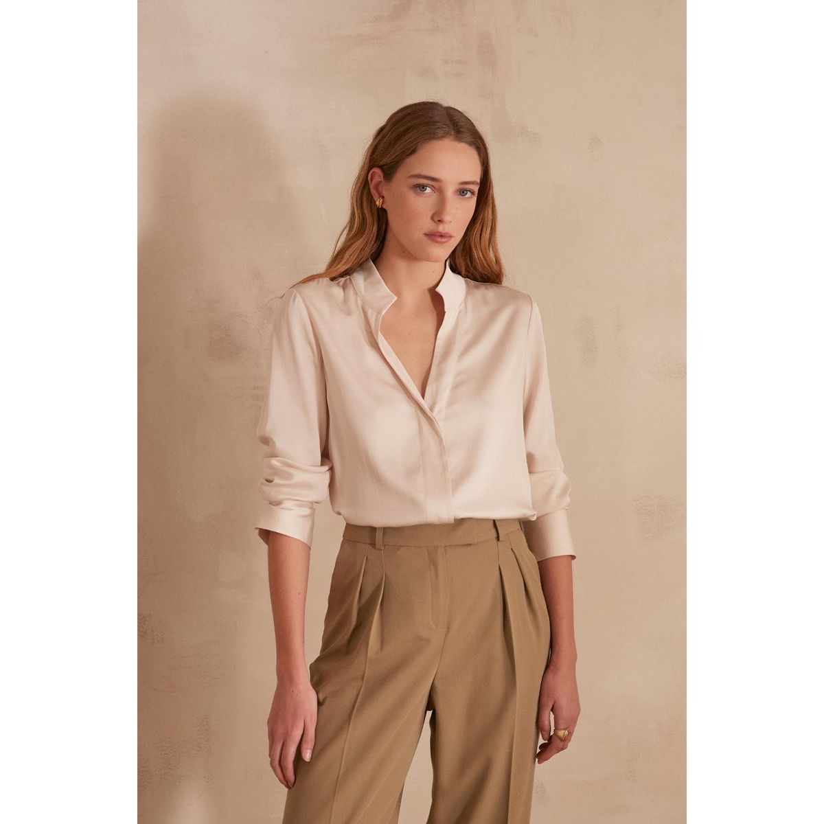 MAISON 123 - Blusa Manga Larga Casual Mujer Maison 123