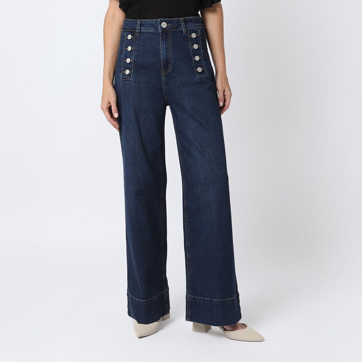 APOLOGY - Jean Recto Algodón Mujer Apology x Viviana Rivas Plata