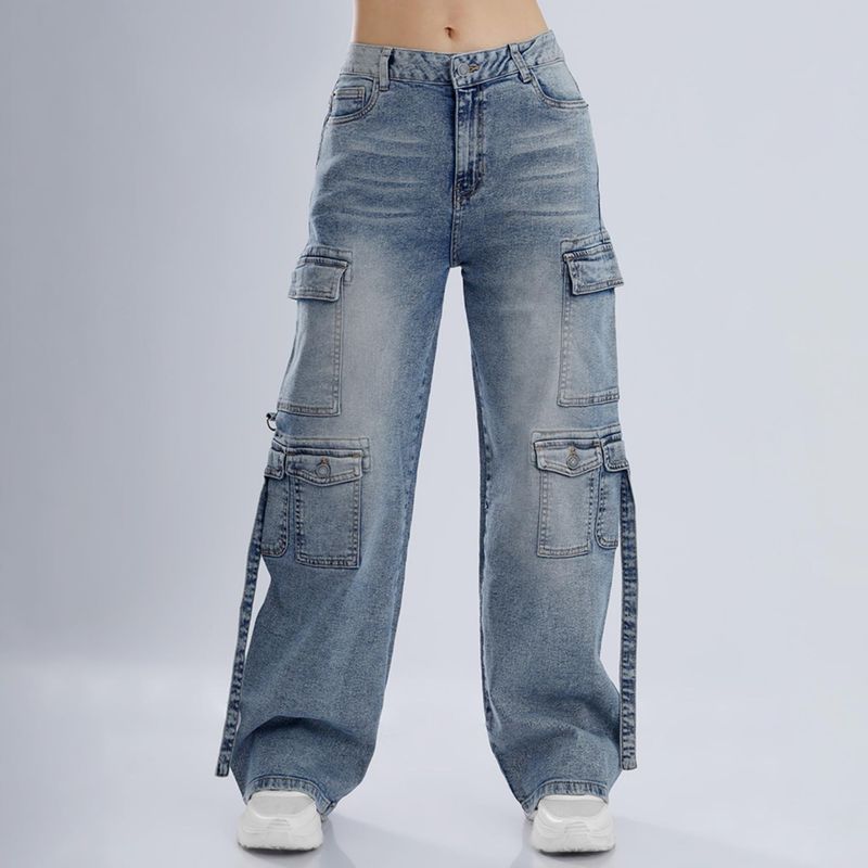 KANSAS - Jean Balloon Algodón Mujer Kansas