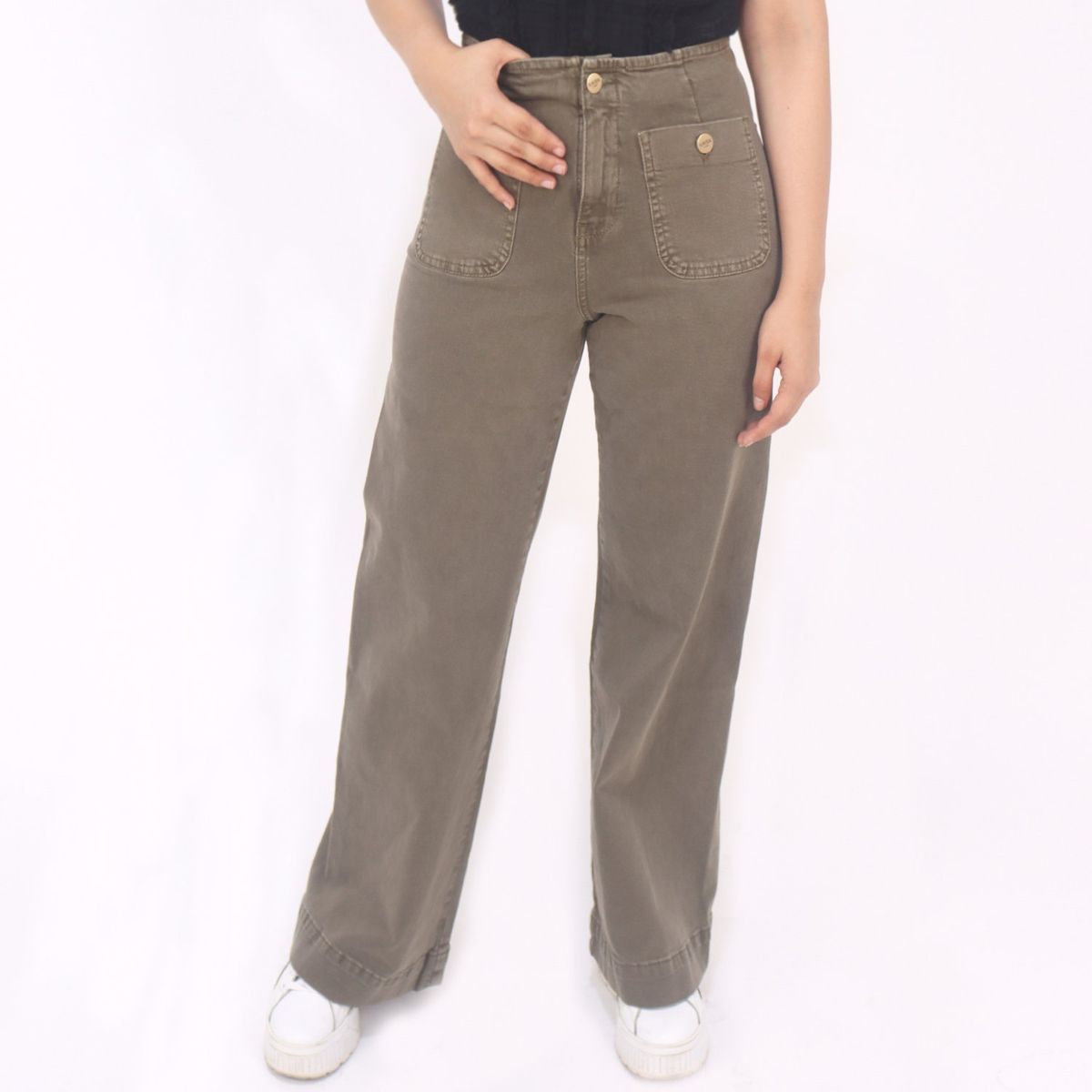 KAYRA POBLET - Jean Wide Leg Tiro Alto Mujer Kayra Poblet