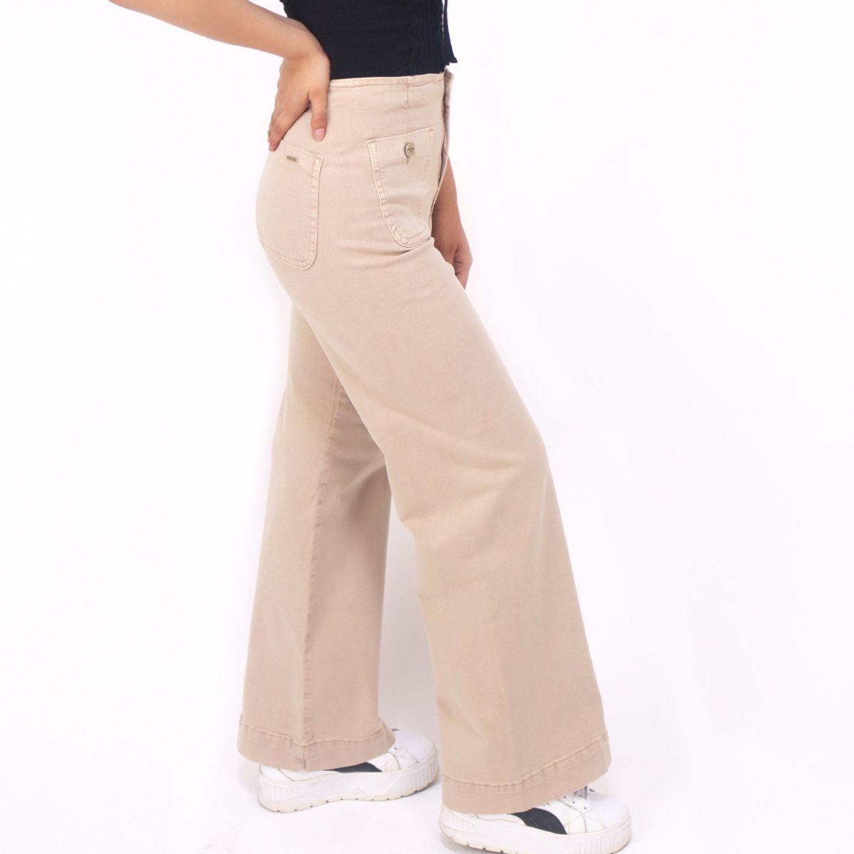 KAYRA POBLET - Jean Wide Leg Tiro Alto Mujer Kayra Poblet