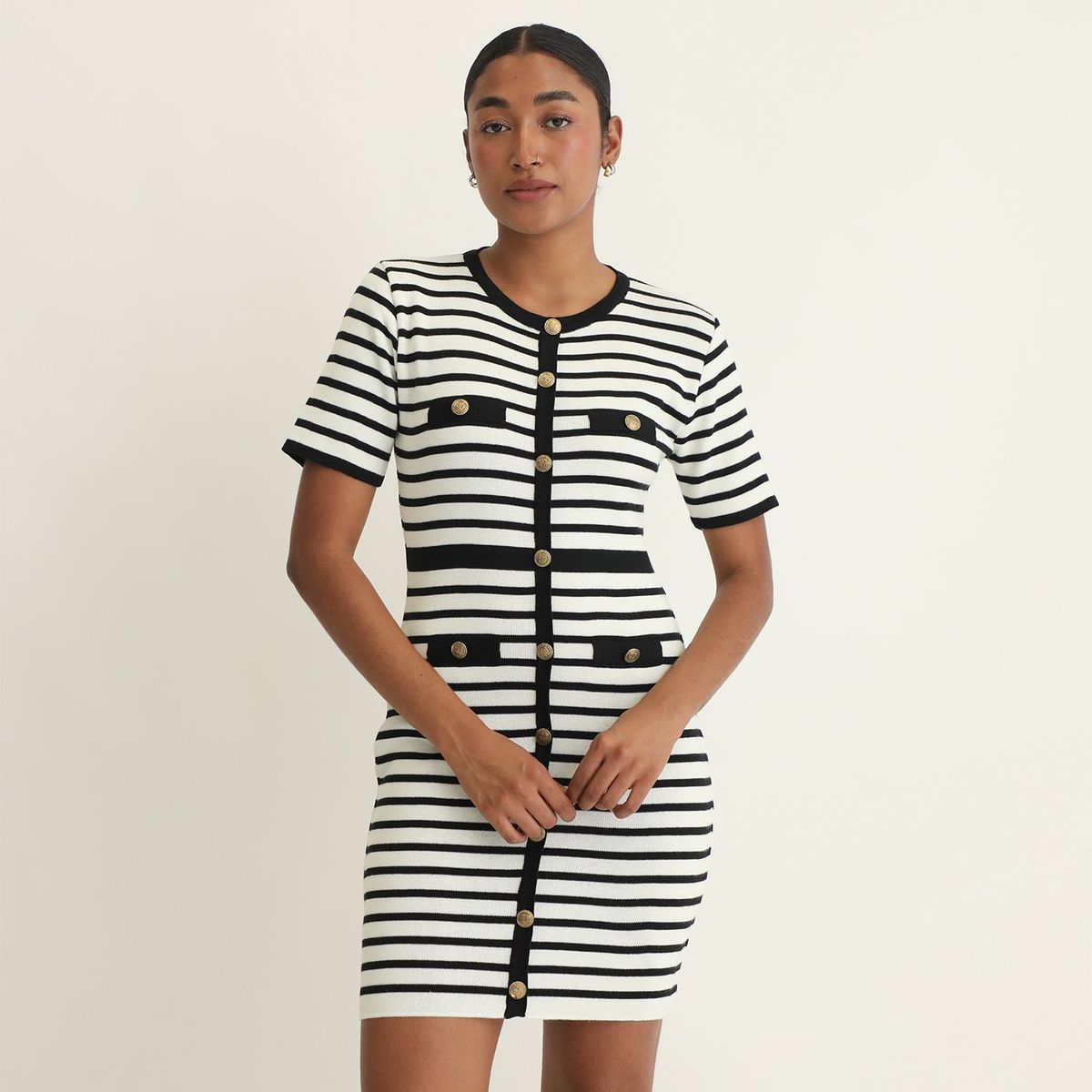 ELLE - Vestido Corto Casual Mujer Basement