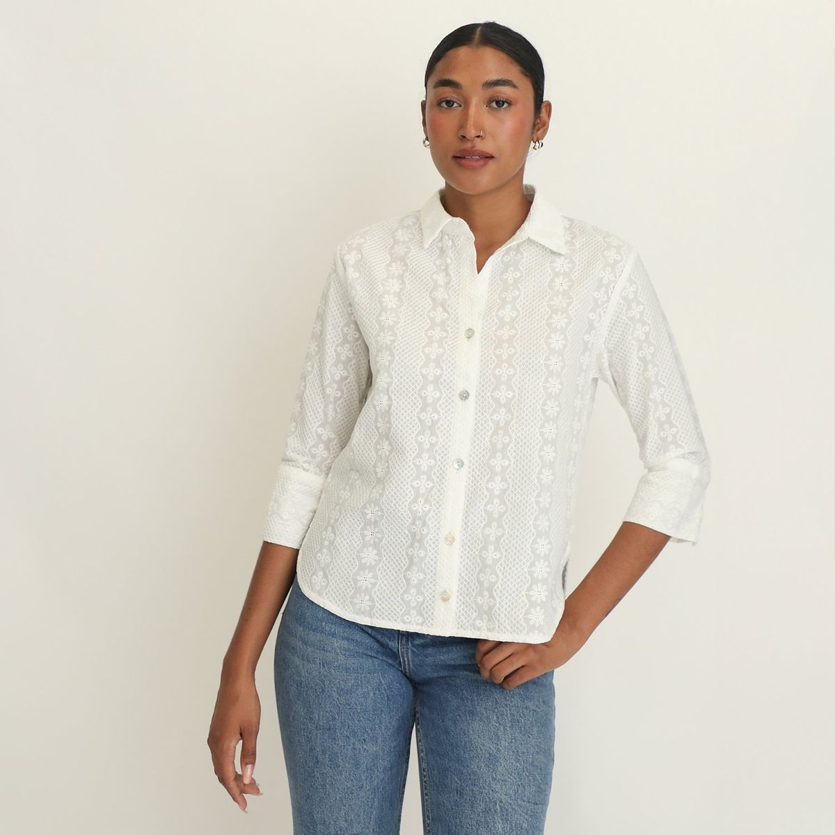 UNIVERSITY CLUB - Blusa Manga Larga 100% Algodón Mujer University Club