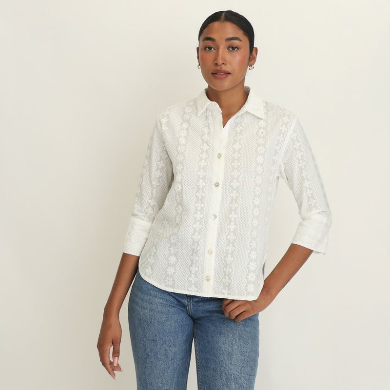 UNIVERSITY CLUB - Blusa Manga Larga 100% Algodón Mujer University Club