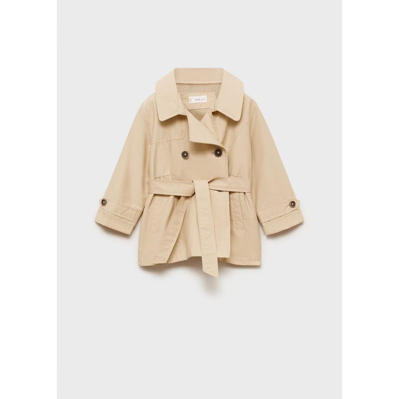MANGO KIDS - Trench Coat Bebé Niña Algodón Mango Kids