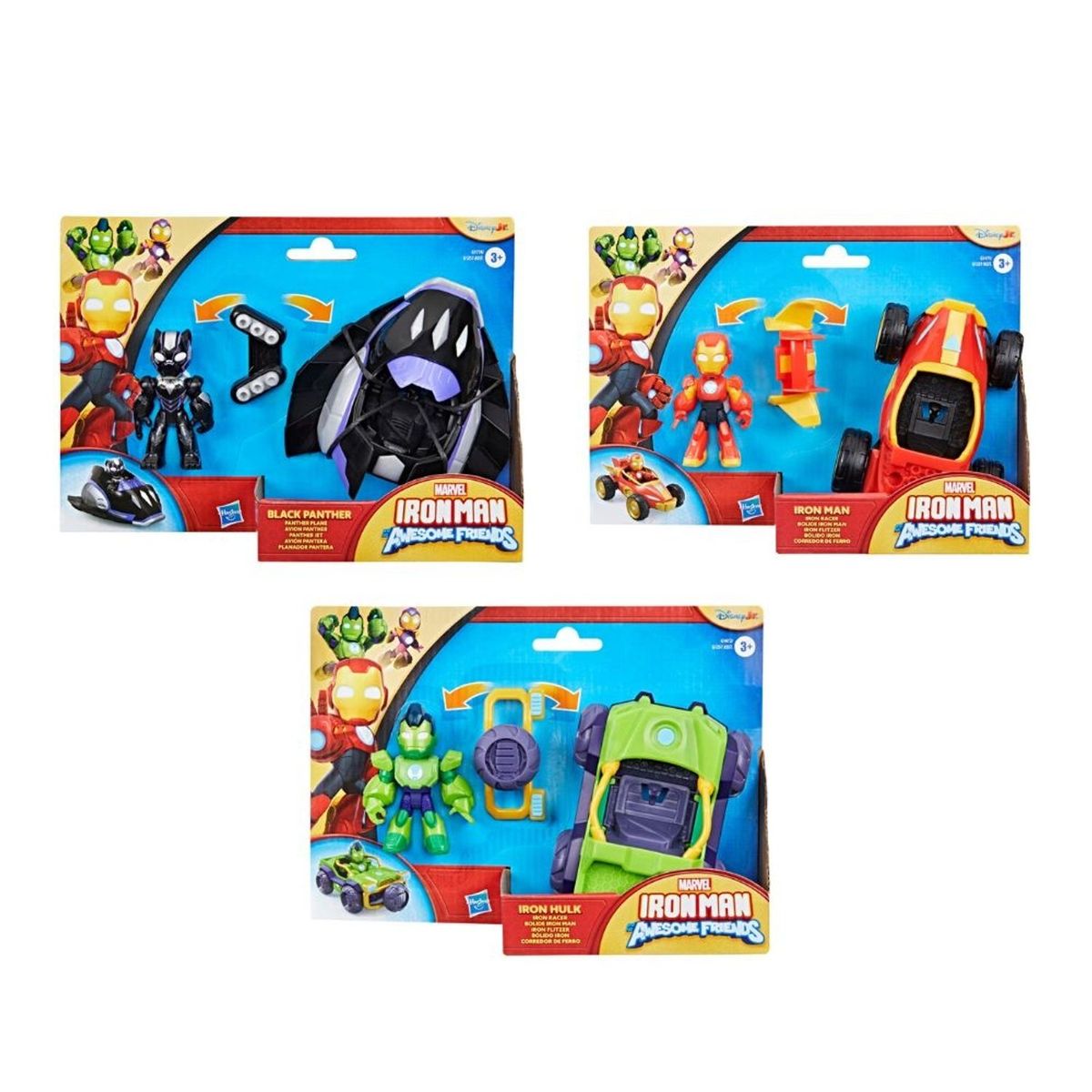 MARVEL - Set Iron Man And His Awesome Friends Figuras Y Vehiculos Surtido