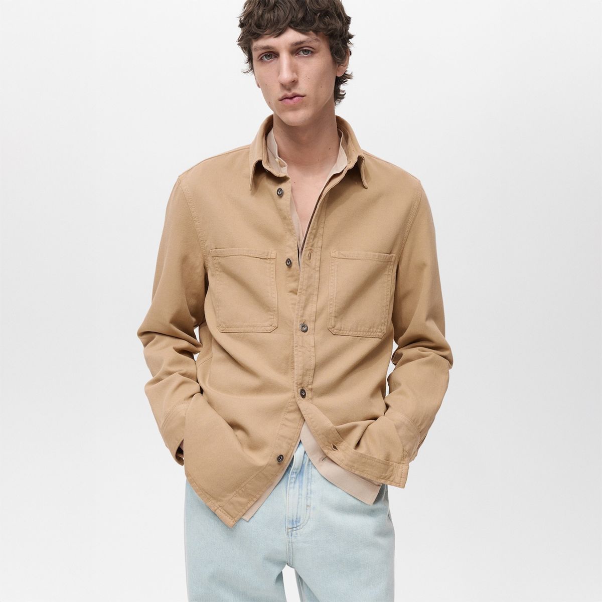 MANGO - Sobrecamisa Casual Hombre Mango Man
