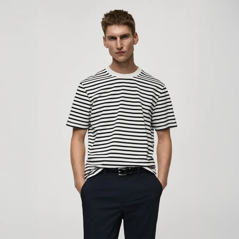 MANGO - Polo 100% Algodón Rayas Mango Man