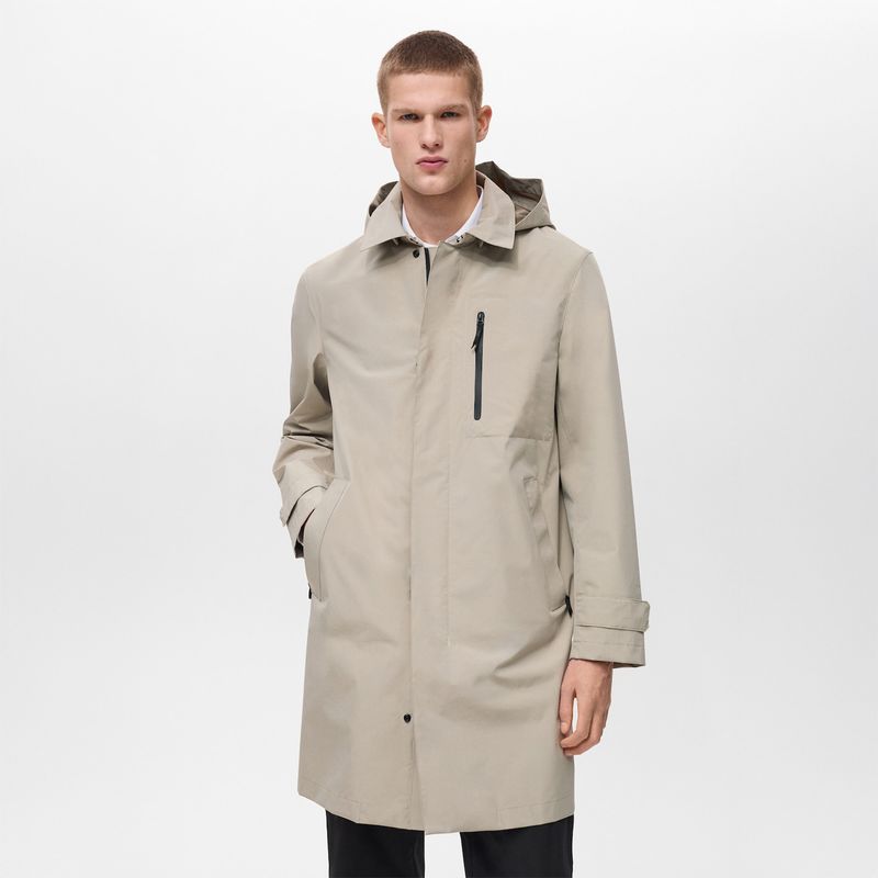 MANGO - Casaca Impermeable Hombre Mango