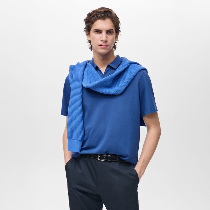 MANGO - Polo Slim Fit Algodón Piqué Mango Man