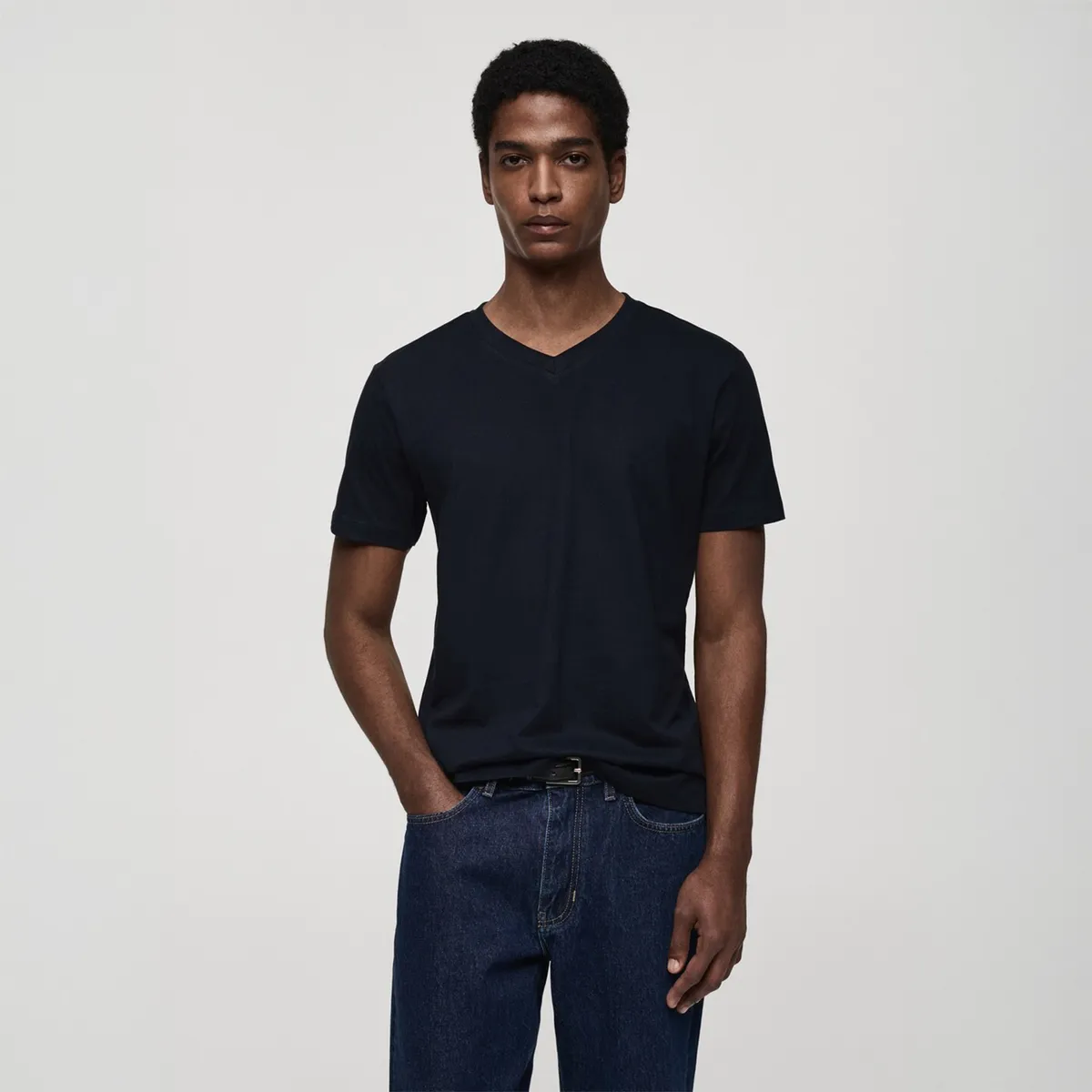 MANGO - Polo Cuello Pico Slim Fit 100% Algodón Mango Man