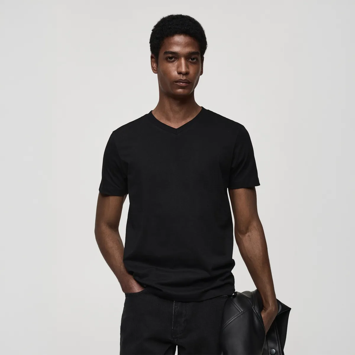 MANGO - Polo Cuello Pico Slim Fit 100% Algodón Mango Man