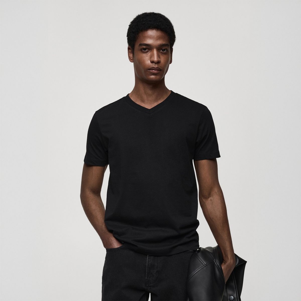 MANGO - Polo Cuello Pico Slim Fit 100% Algodón Mango Man