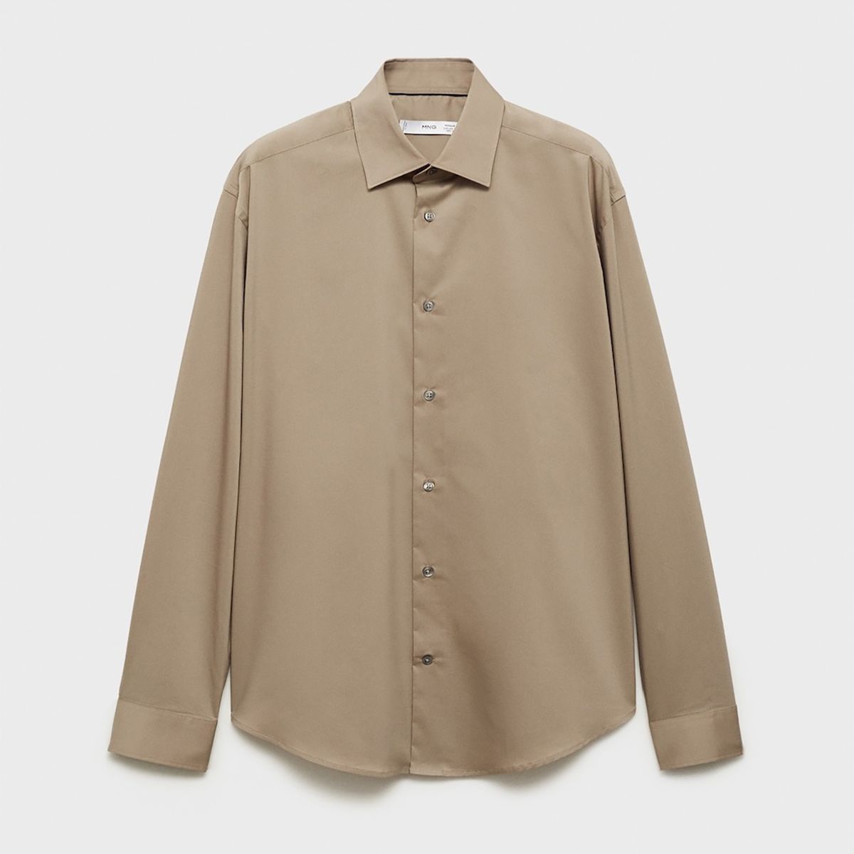 MANGO - Camisa Regular Fit Algodón Stretch Mango Man