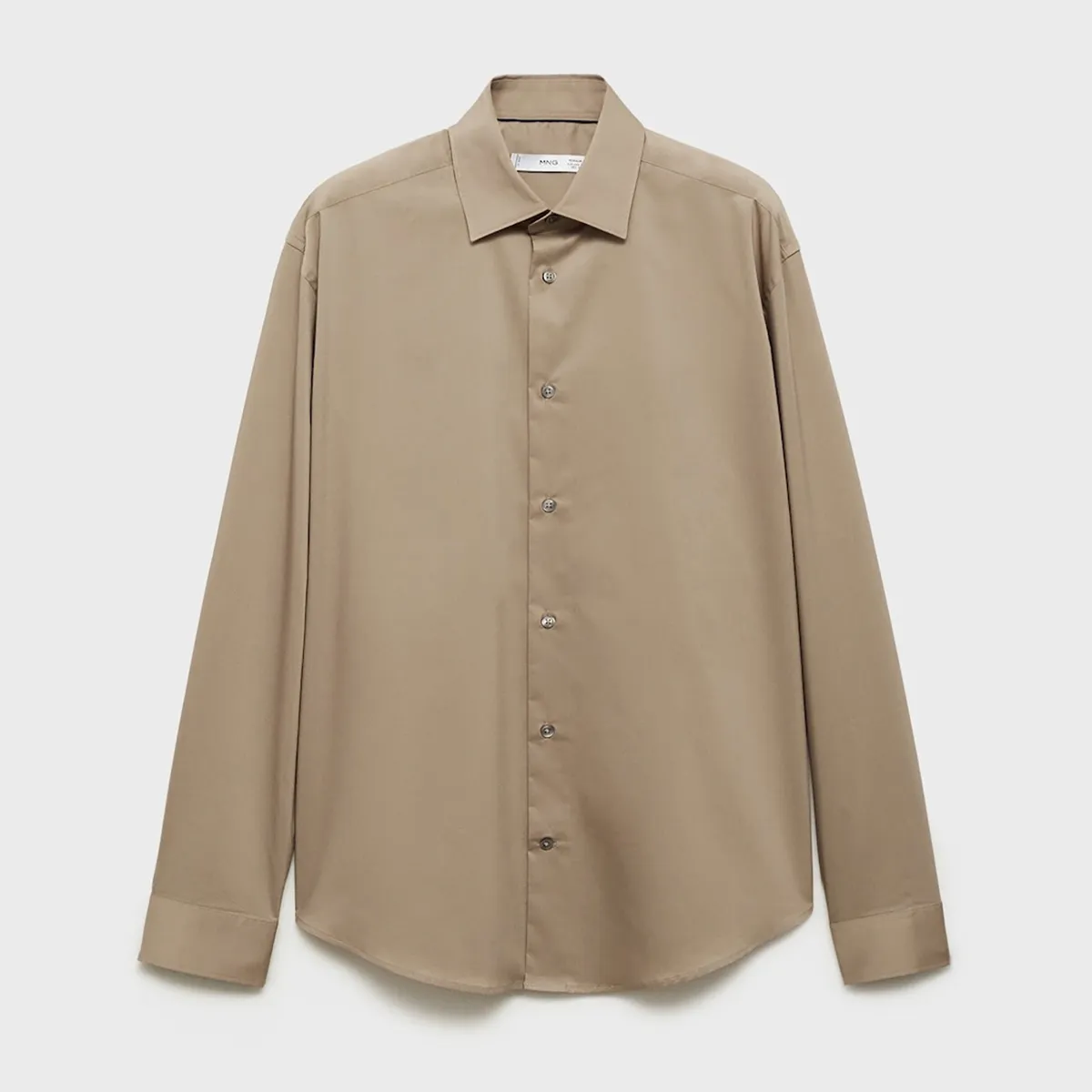 MANGO - Camisa Regular Fit Algodón Stretch Mango Man