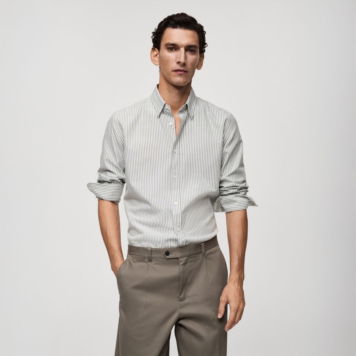 MANGO - Camisa 100% Algodón Rayas Kodak Mango Man