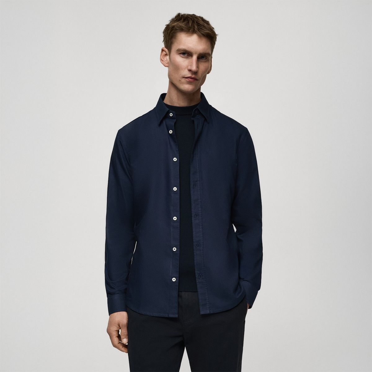 MANGO - Camisa Oxford 100% Algodón Hombre Mango Man