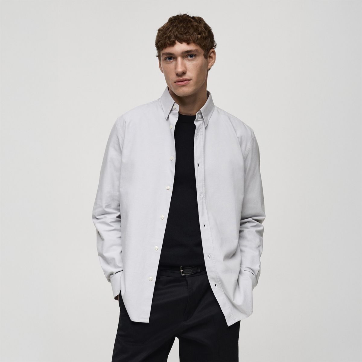 MANGO - Camisa Oxford 100% Algodón Hombre Mango Man