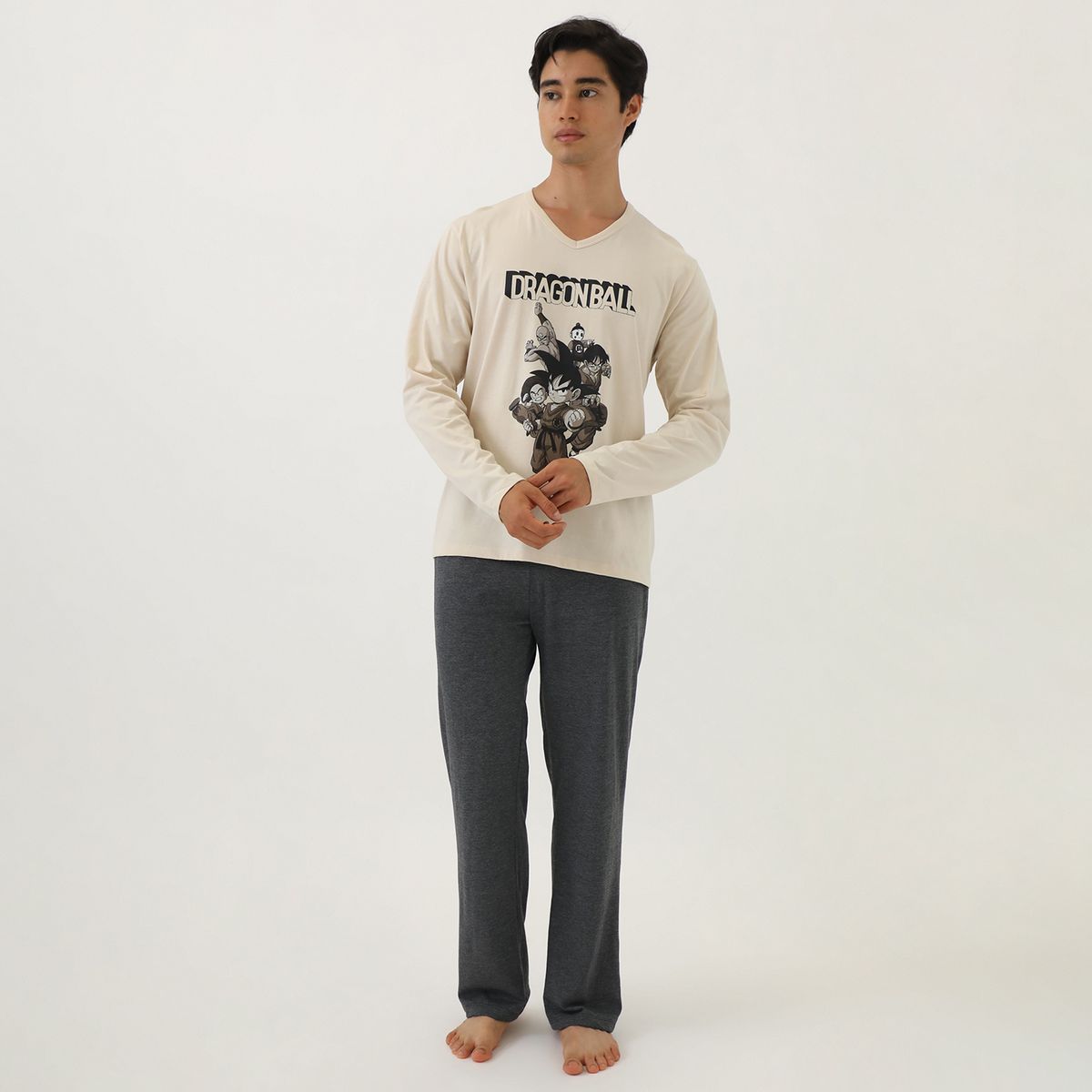 BEARCLIFF - Pijama Ml Dbc-0067 Beige