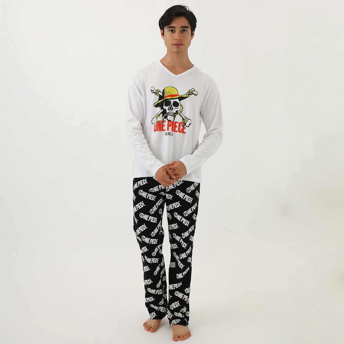 BEARCLIFF - Pijama Ml Opc-0078 Blanco