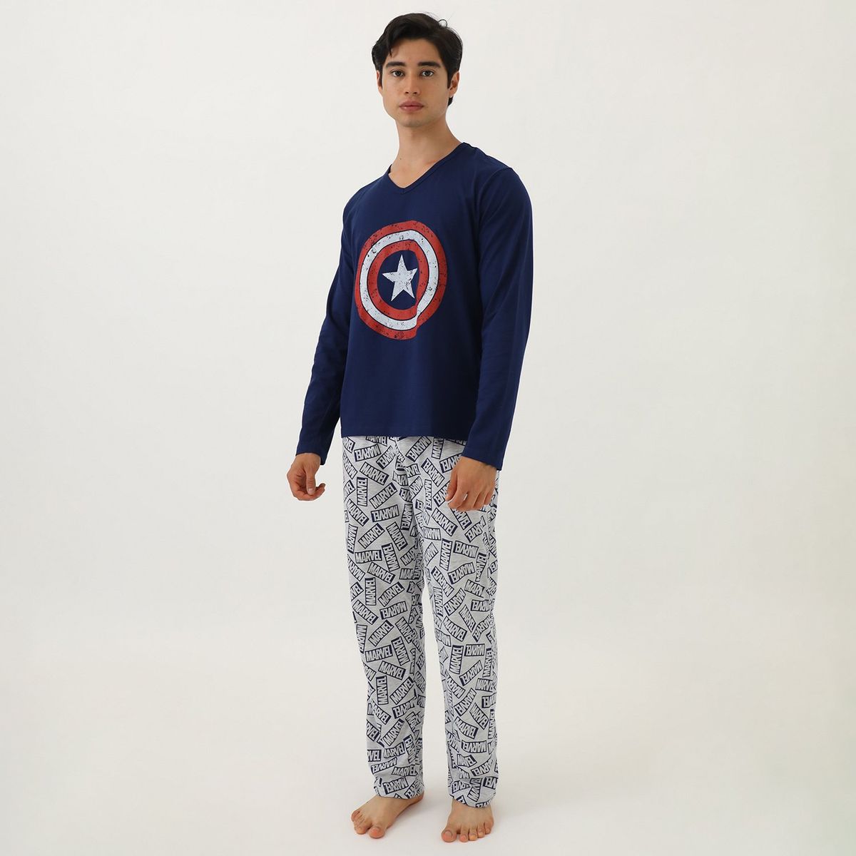 BEARCLIFF - Pijama Ml Mrv-0373 Azul Marino